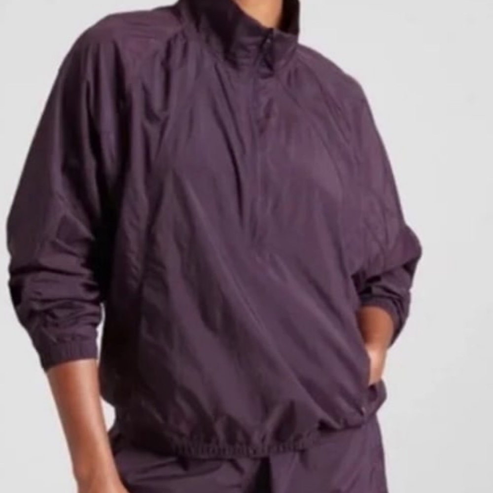 Athleta Women’s M Grace Half-Zip Top Deep Crocus Violet New no Tag